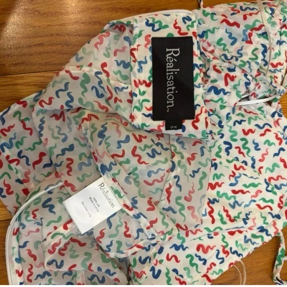 Realisation Par THE ANA Camisole in White Squiggle, size XS - Picture 6 of 15